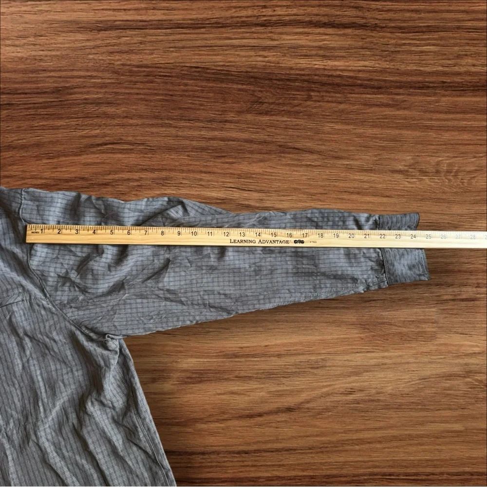 The North Face Button Up Stripes‎ Brown Shirt Zip Pocket Long Sleeve Sz XL